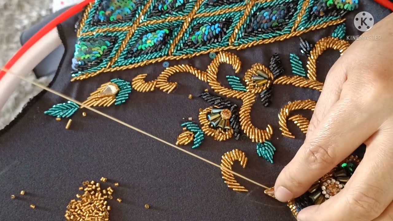 تتمة تنبات قفطان بالعقيق والموزون بشكل عصري وراقي الجزء 2