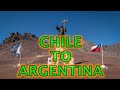 Driving from Chile to Argentina Andes 4K HD