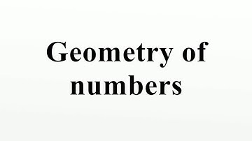Geometry of numbers