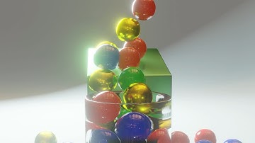 Falling balls - Relax satisfying Blender  3D simulation