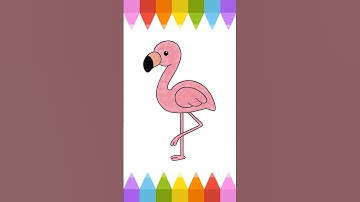 How To Draw A Flamingo - #howtodraw #kidsdrawing