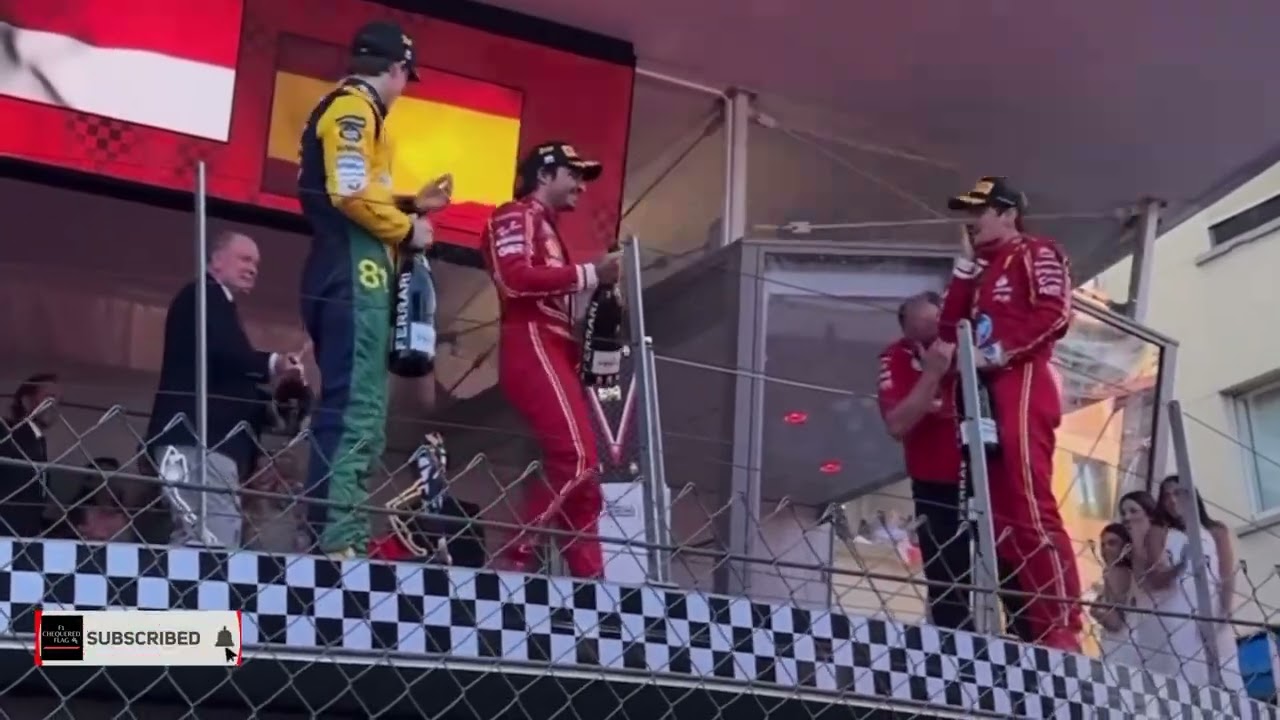 Drivers Congratulating Charles Leclerc on His first Monaco GP Win