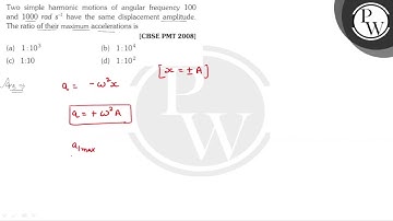 Two simple harmonic motions of angular frequency 100 and \( 1000 \m...