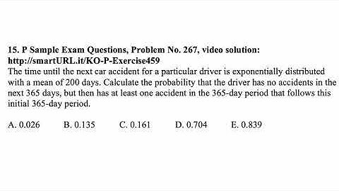 Exam P exercise for July 17, 2020