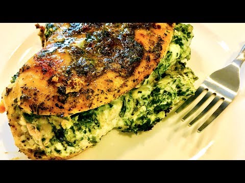 Stuffed Creamy Spinach Chicken Recipe | Keto Friendly | ThymeWithApril