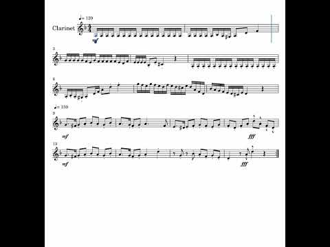 Rush E for clarinet