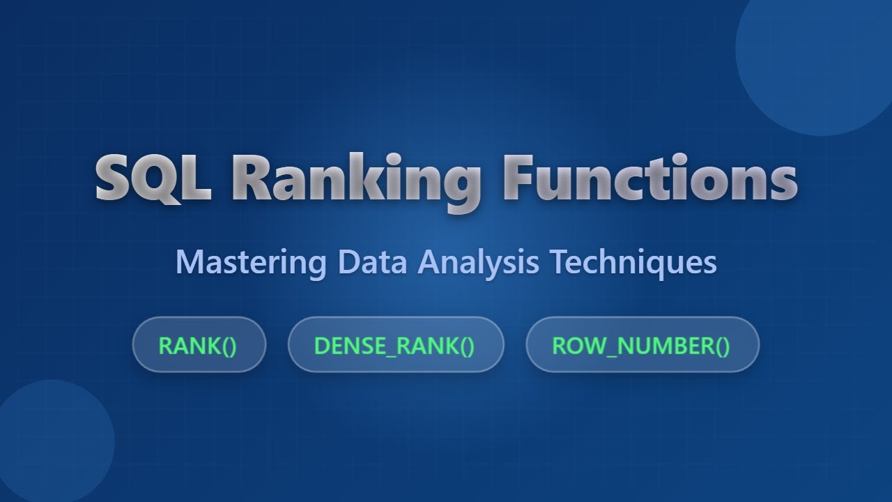 SQL Ranking Functions: RANK(), DENSE_RANK(), ROW_NUMBER() Explained for ...