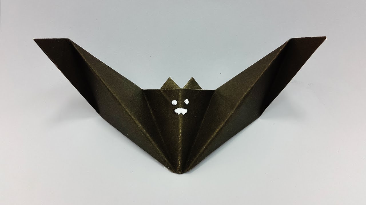 How To Make Paper Bats For Halloween Easy Origami Bat Instruction Best Simple Tutorial