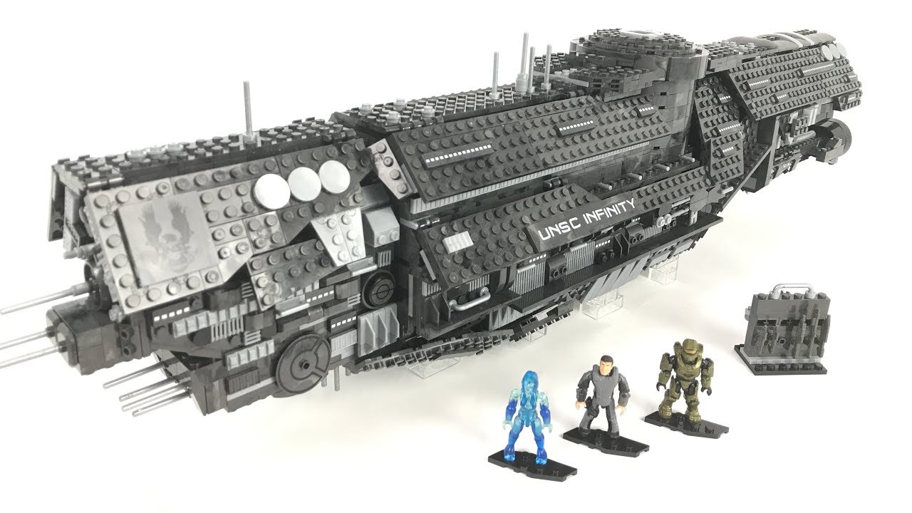 Halo Mega Construx Unsc Infinity Stop Motion Speed Build Youtube