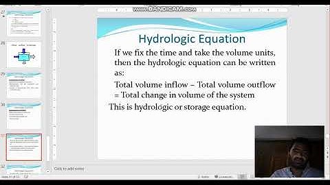 Hydrologic Equations