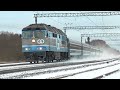 Тепловоз ТЭП70-0229 и дизель-поезд ДР1А-243 / TEP70-0229+DR1A-243 DMU