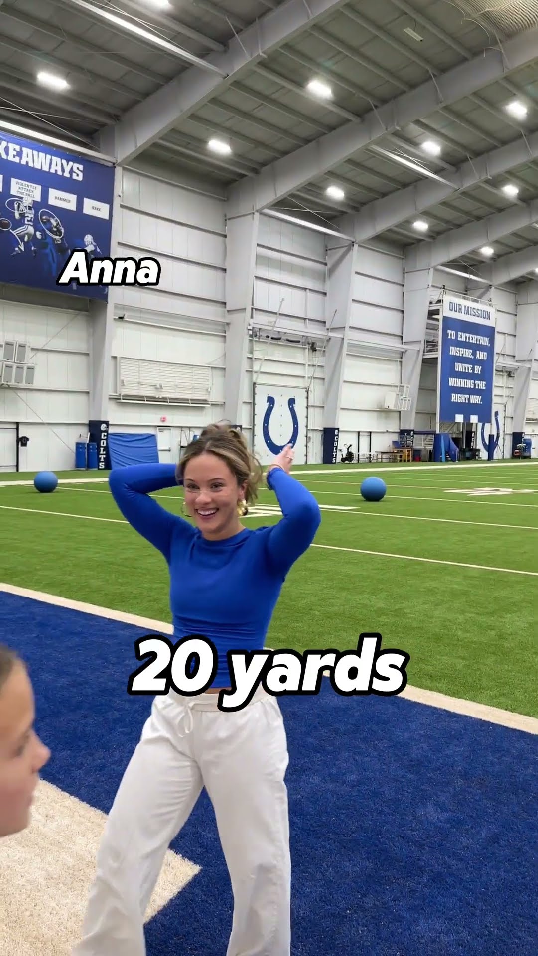 Who can throw the farthest? @BlueColtsMascot  #familygamechallenge