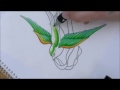 Swallow tattoo by Aaron Wickham - Timelapse