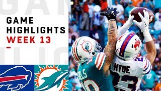 Bills vs. Dolphins Week 13 Highlights | NFL 2018