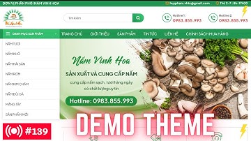Demo theme Thực phẩm nấm Vinh Hoa | thememau.com