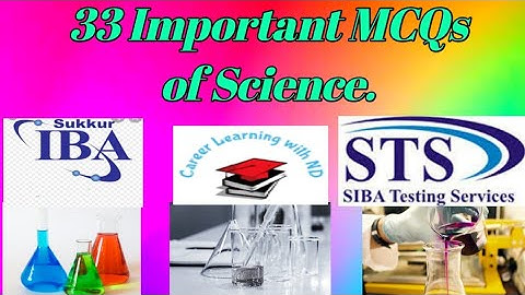 Selected Science MCQs | for PST &  JEST test preparation | IBA Sukkur