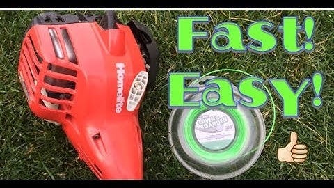 HOW TO: HOMELITE Gas Trimmer Line Replacement-EASY!