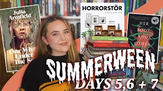 reading 7 books in 7 days!👻 summerween reading vlog days 5, 6 and 7!