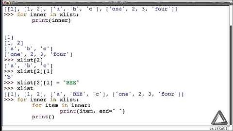 Unit 09 Video 2: Lists of Lists