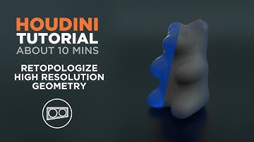 Houdini Tutorial - About 10 Minutes - How to efficiently retopologize your high polygon count model