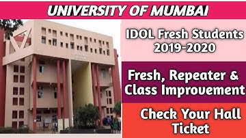 IDOL Fresh Students Exam ll Repeater, Class Improvement ll Different Degree ll Mumbai University
