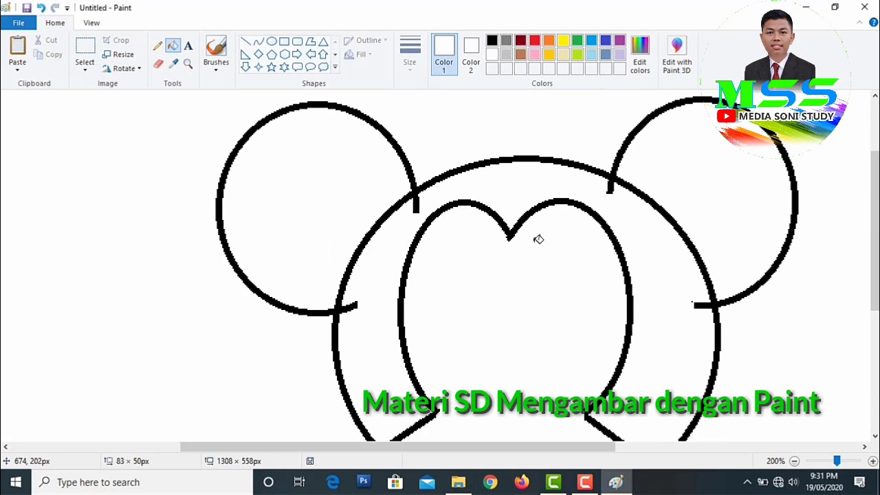 Materi SD MI Belajar Menggambar dengan Paint  Part 1 