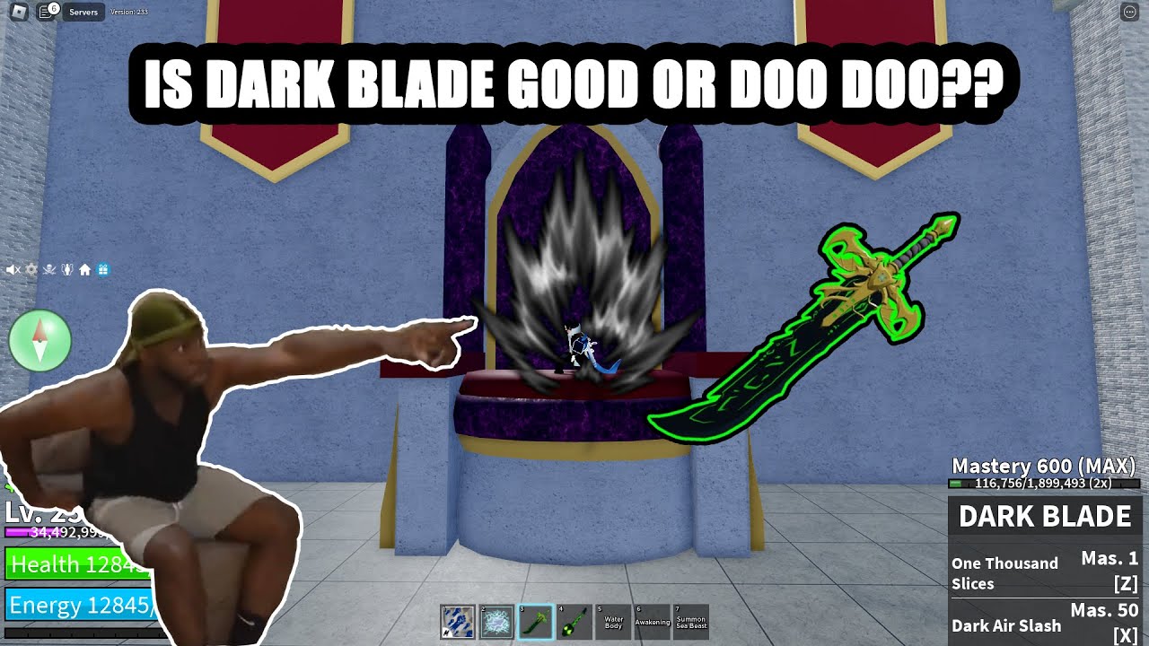 Roblox Blox Fruits Dark Blade Mastery Levels, Moves