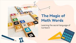 The Magic of Math Words  | learning math language | elementary school math