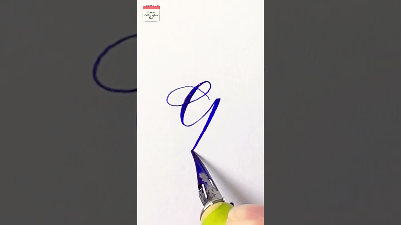 How to write G in Calligraphy