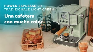 Cafetera Express light green power espresso 20 bares con man
