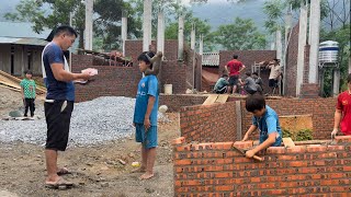 Orphan Boy  Working as a Contractor to Build a House for Rent , Alone in Forest #boy