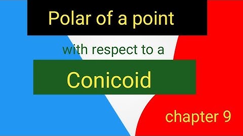 the conicoid | polar of a point with respect to conicoid/BA/Bsc. exercise 9.3