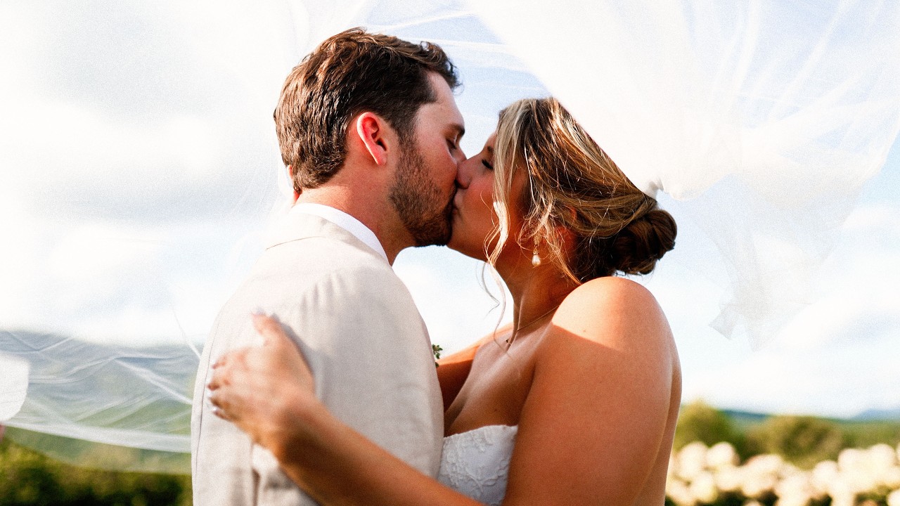 A still from the wedding film of McKay & Tanner
