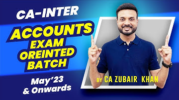 Target 75+ in CA Inter Accounting I Exam Oriented Batch