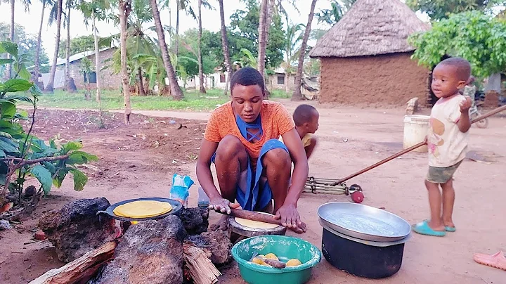 Authentic African Village Dinner | Soft Layered Chapati & Cabbage Recipe – Village Cooking at night😱