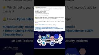 10 best tools to investigate computer security incidents #cyberjobs #azurecertification