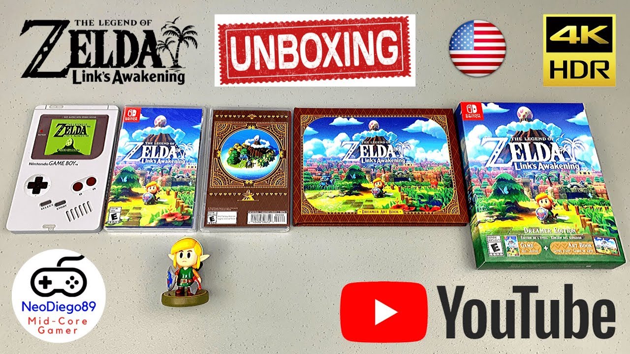 The Legend of Zelda Link's Awakening Dreamer Edition Switch Unboxing (English)