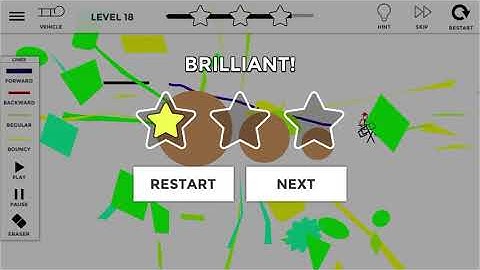 Line Driver - Draw and Ride. Levels 16 - 20. 3 Stars Walkthrough.