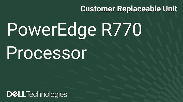 How to replace a heatsink and processor on a PowerEdge R770