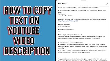 HOW TO COPY TEXT FROM YOUTUBE DESCRIPTION FOR ANDROID PHONE | EASY WAY