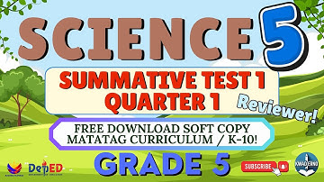 SCIENCE 5 Q1 – 1st Summative Test | Free Editable Exam + TOS Download Now #2025 #kwaderno MATATAG