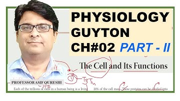 Chp#2(Part-II) Guyton Physio | Cell Organization | Cell & Its Functions | Guyton Physiology