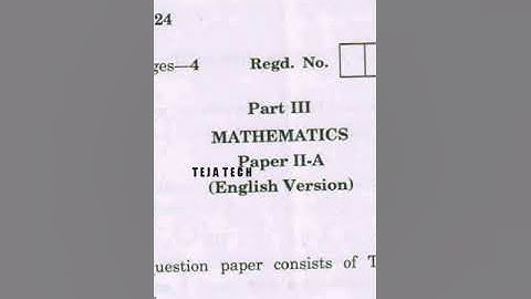 Ap 2nd year Inter Maths 2-A Question Paper 2023 || 100% పక్కగా Pass అవుతారు 💯💯