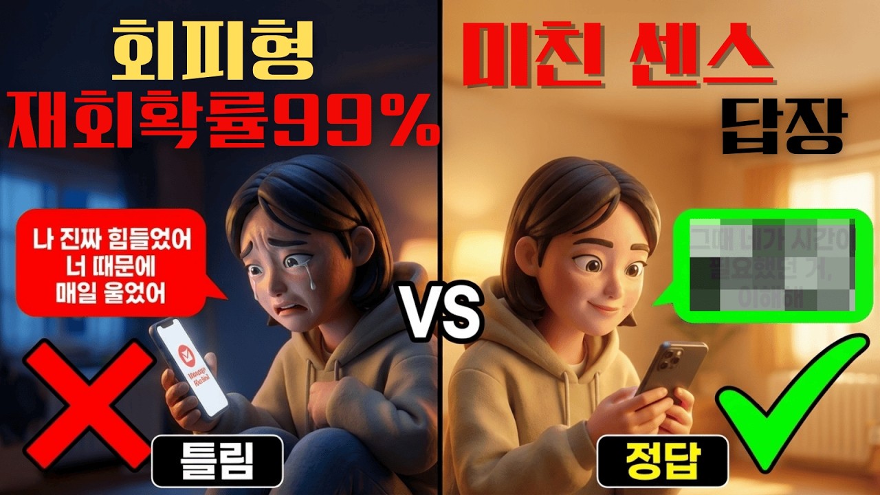 회피형 남자에게 연락 왔을 때, 이 답장 하면 100% 다시 차단당합니다