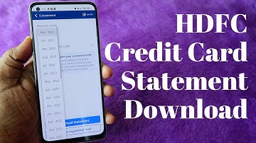 How to get credit card statement PDF download in HDFC App