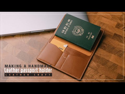 Leather passport holder / 여권지갑  / ASMR