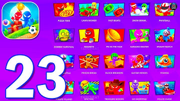 Stickman Party - Gameplay Part 23 Random MiniGames 1 2 3 4 Players Free Game Adventure New Update