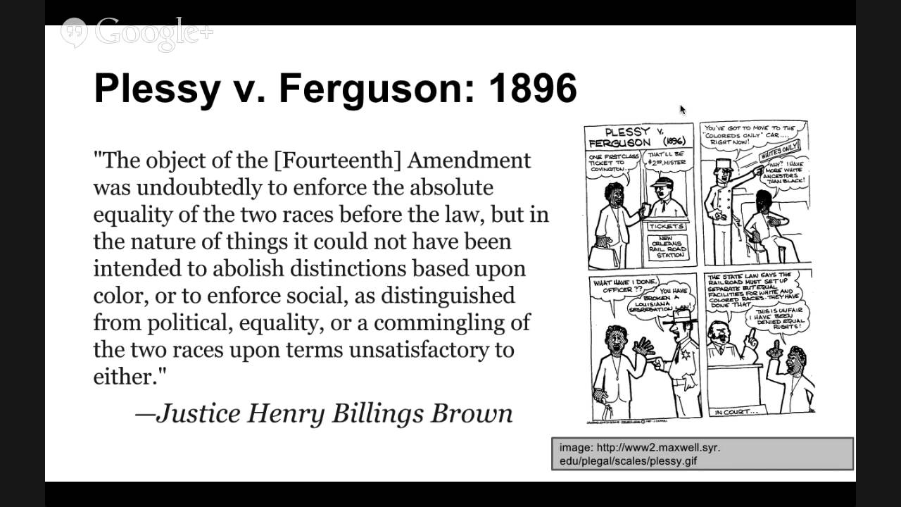 The Supreme Court Precedent Cases Plessy V Ferguson 1896 YouTube