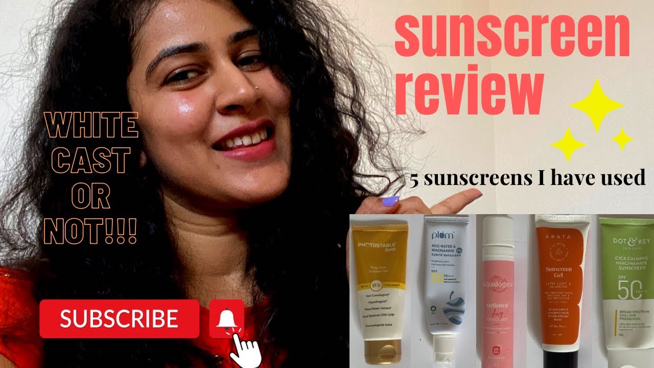 5 Sunscreens I have used! Sunscreen review! sunscreen sunscreenreview