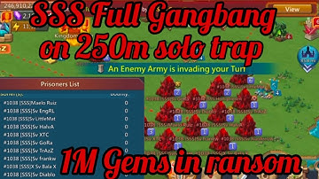 70+ solo hits on my 260m solo trap by emperors account Kaptan Eko,Pepsi star rallies Lordsmobile